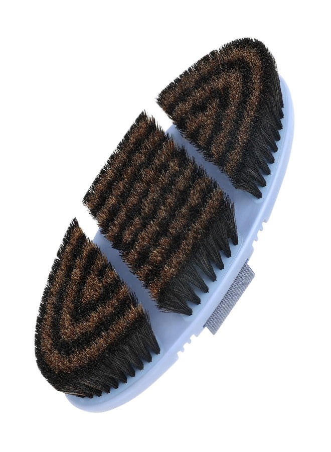 Histotree Horsehair Horse Brush for Grooming Flexible Horse Finishing Brush Professional Horse Cleaning Tool for Horse Short-Haired Cats&Dogs Gentle Effective Bath Massage Remove Dirt - Image 1