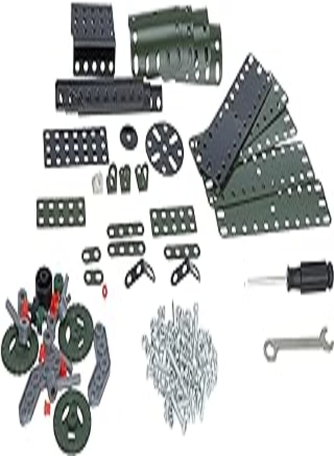 OR Steam Engine Construction Set For Kids, 338 Pieces - Black and Green