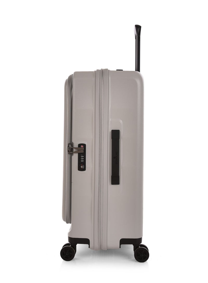 Echolac Hard PC Trolley Travel Bag Front Open Anti Theft 3Pc Set Size 20/24/28 Inch Grey - Image 4