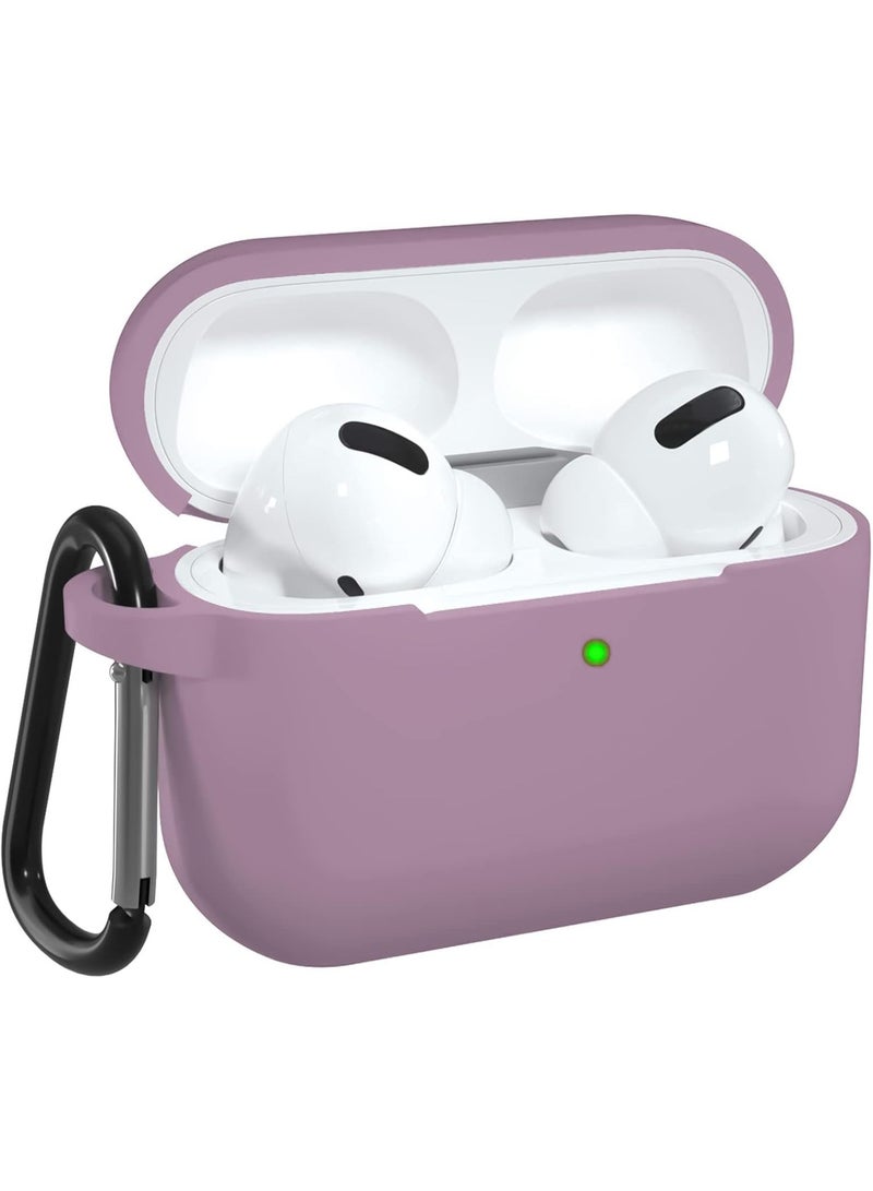 Compatible Case Cover for AirPods Pro 2nd Generation (2022), Soft Protective Silicone Skin with Keychain, Shockproof Anti-Scratch Sleeve with Front LED Visible for Apple AirPods Pro Gen 2 – Lilac Purple - Image 1