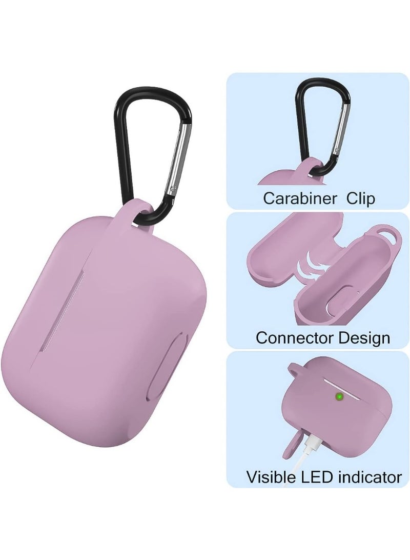 Compatible Case Cover for AirPods Pro 2nd Generation (2022), Soft Protective Silicone Skin with Keychain, Shockproof Anti-Scratch Sleeve with Front LED Visible for Apple AirPods Pro Gen 2 – Lilac Purple - Image 2