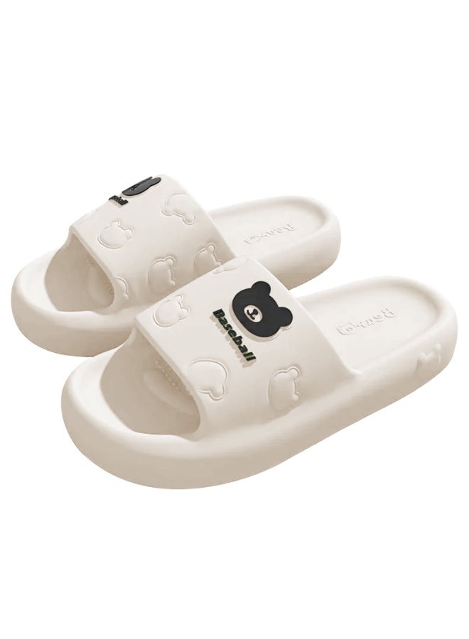 HomarKet Lightweight Slippers for Women, Quick Drying Non-Slip Slides Bathroom Home Slipper for Shower Spa Bath (EU38-39) - Image 1