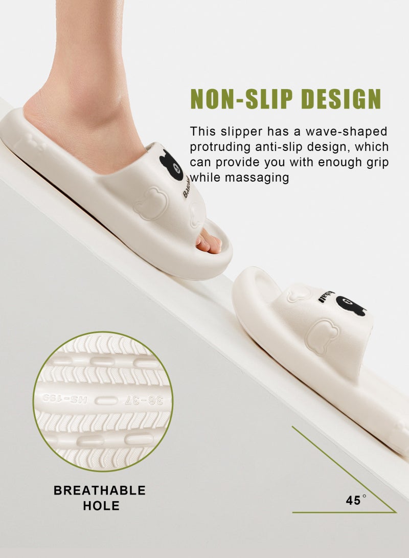 HomarKet Lightweight Slippers for Women, Quick Drying Non-Slip Slides Bathroom Home Slipper for Shower Spa Bath (EU38-39) - Image 2