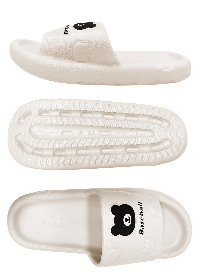 HomarKet Lightweight Slippers for Women, Quick Drying Non-Slip Slides Bathroom Home Slipper for Shower Spa Bath (EU38-39) - Image 3