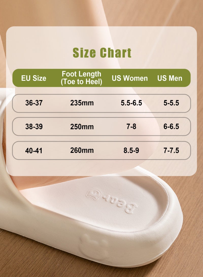 HomarKet Lightweight Slippers for Women, Quick Drying Non-Slip Slides Bathroom Home Slipper for Shower Spa Bath (EU38-39) - Image 4