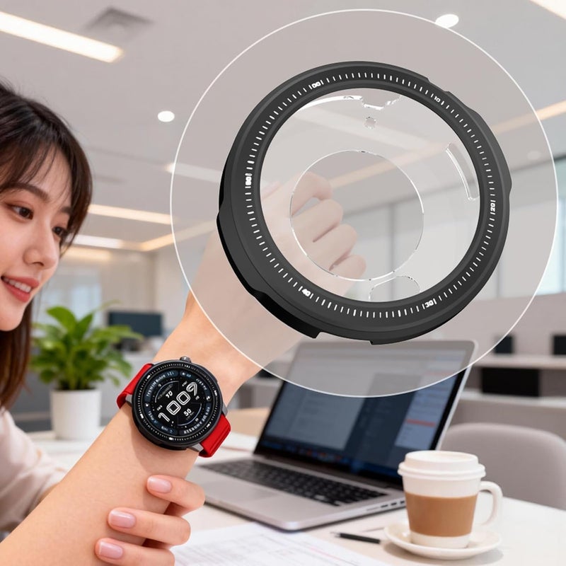 ordinarYone Smartwatch Cover Case for Balance 2 47mm Scratchproof Full Coverage Housing Scratchproof Protector Bumper Shell - Image 2