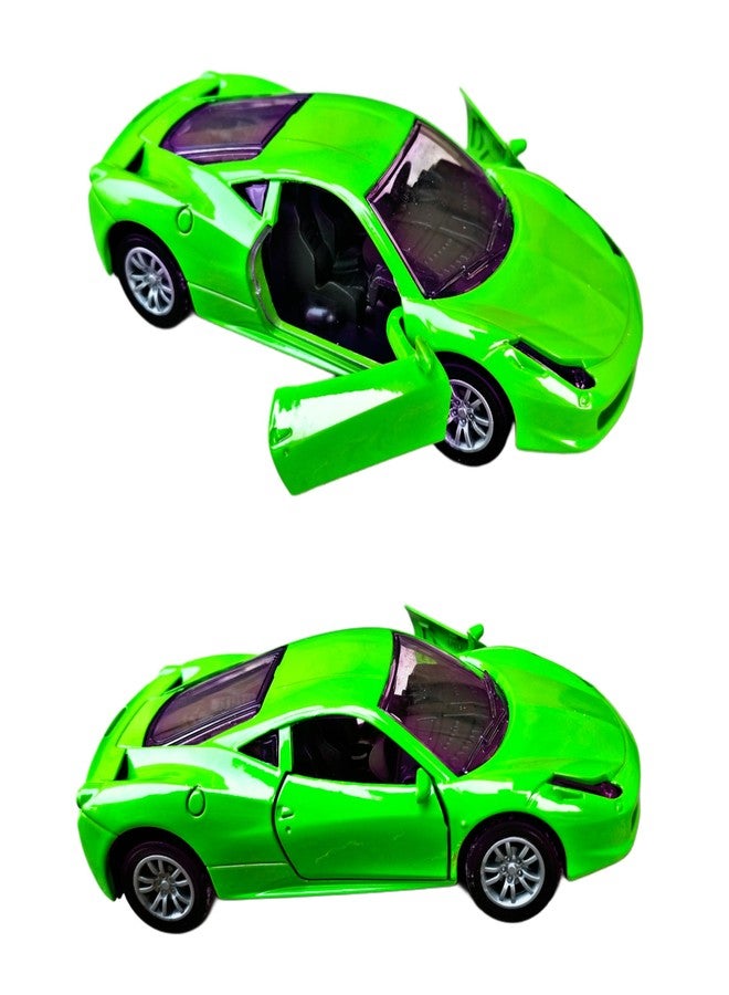 RUHANI Mini Ferrari Metal Super Car with Openable Doors for Kids (Green) - Image 3