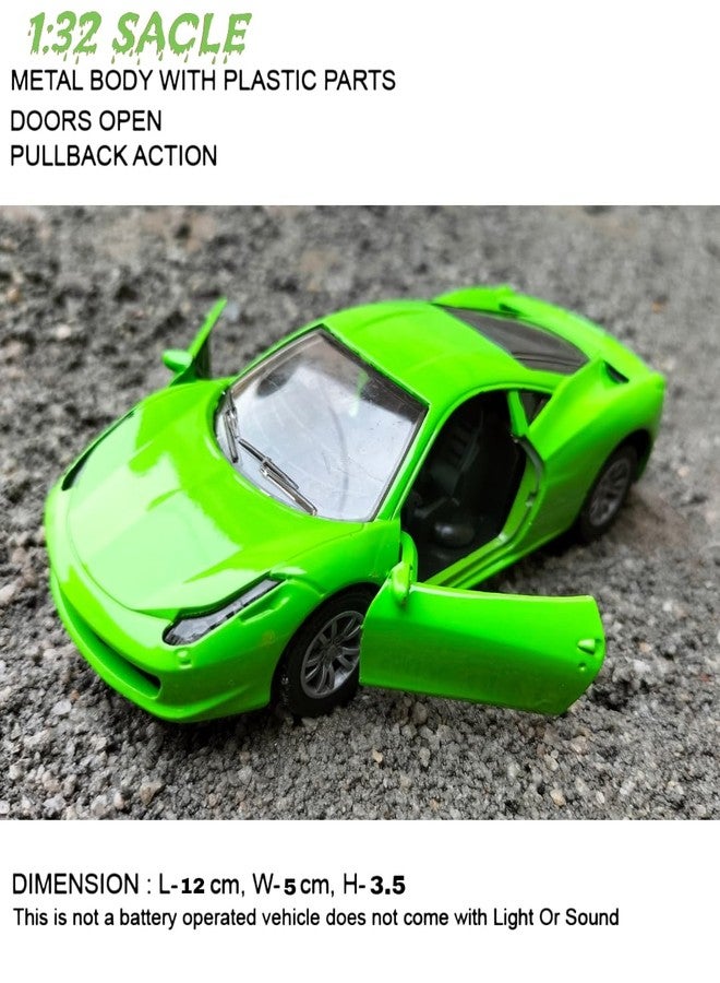 RUHANI Mini Ferrari Metal Super Car with Openable Doors for Kids (Green) - Image 2