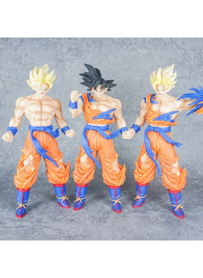 Generic - Dragon Ball Hand-run Animation Monkey King Beigit Saiyan Wu Gita Model Ornaments Tide Play Surrounding Batch-Color:Sitting Posture Somersault Cloud Wukong Orange Coat ] - Image 1