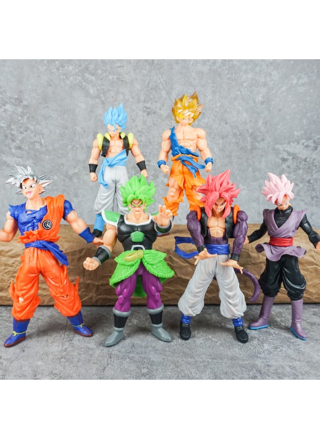 Generic - Dragon Ball Hand-run Animation Monkey King Beigit Saiyan Wu Gita Model Ornaments Tide Play Surrounding Batch-Color:Sitting Posture Somersault Cloud Wukong Orange Coat ] - Image 1