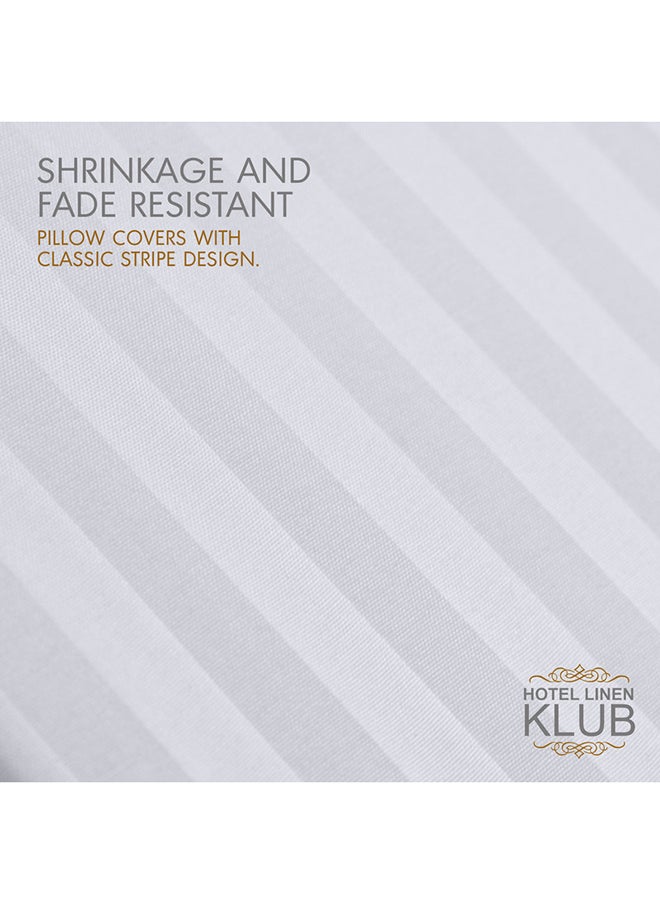 Hotel Linen Klub Hotel Linen Klub Long Body 1Pc Stripe Pillowcase - 100% Microfiber  with envelope closure, Soft and Durable Quality, Size : 45 x 125cm , Light Grey  - Image 3