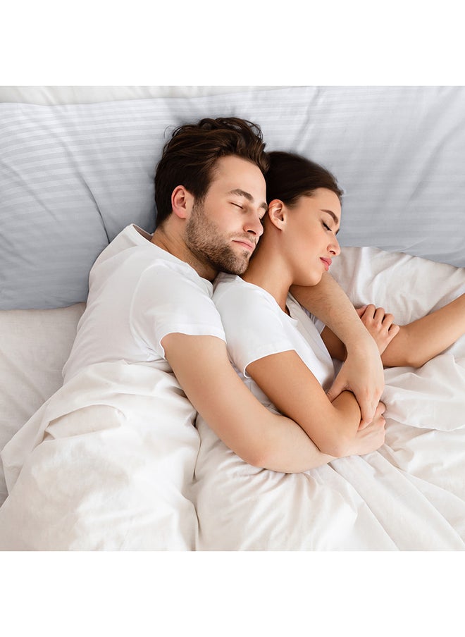 Hotel Linen Klub Hotel Linen Klub Long Body 1Pc Stripe Pillowcase - 100% Microfiber  with envelope closure, Soft and Durable Quality, Size : 45 x 125cm , Light Grey  - Image 4