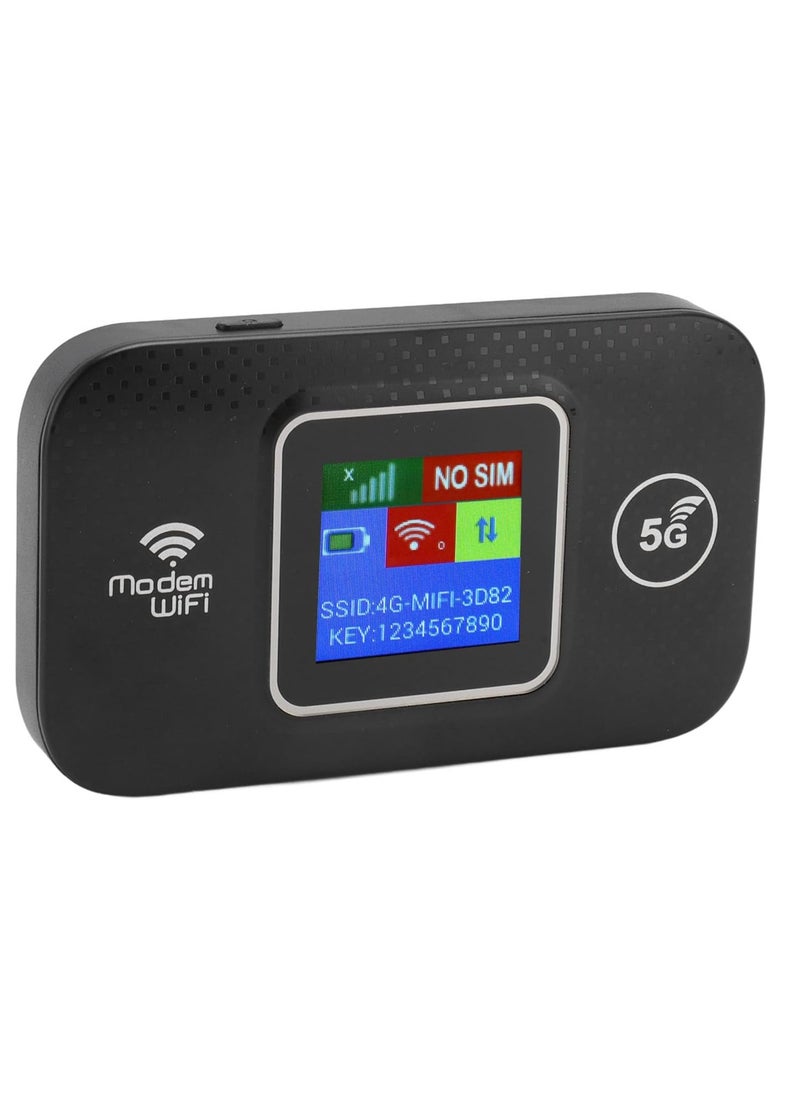 Generic - 5G Portable WiFi Router | 150Mbps Wireless SIM Slot Router with 3000mAh Battery | High-Speed 5G LTE Modem for Mobile, Laptop, Tablet | Plug & Play WiFi with Color Screen - Image 1