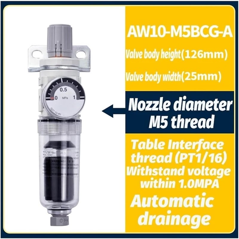AW10 M5BCG A Air Source Oil Water Separator Filter With Pressure Regulating And Reducing Valve - Image 3