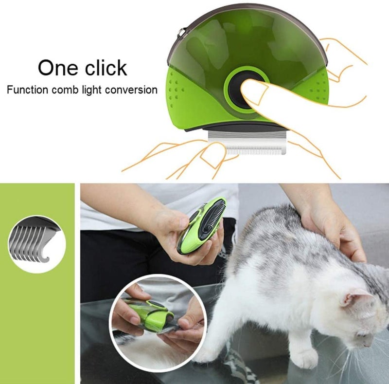 KEYOZA Hair Removal Comb Cat, Pet Deshedding Brush 3 in 1 Travel Dog & Cat Brush for Shedding Effectively Reduces Shedding Professional Grooming Tool Shedding Comb for Dogs/Cats (Multi) - Image 3