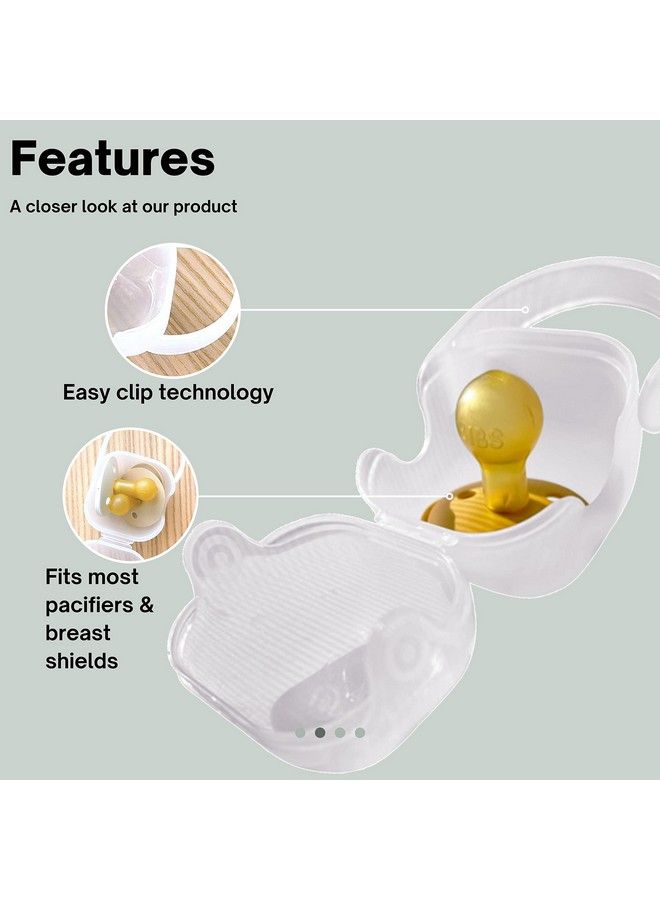 purifyou Purepouch Bpafree Pacifier And Nipple Shield Cases Set Of 3 Clear ; Case For Diaper Bag & Stroller ; Pacifier Box For Travel ; Keeps Baby’S Binkies Clean And Accessible By Purifyou - Image 3