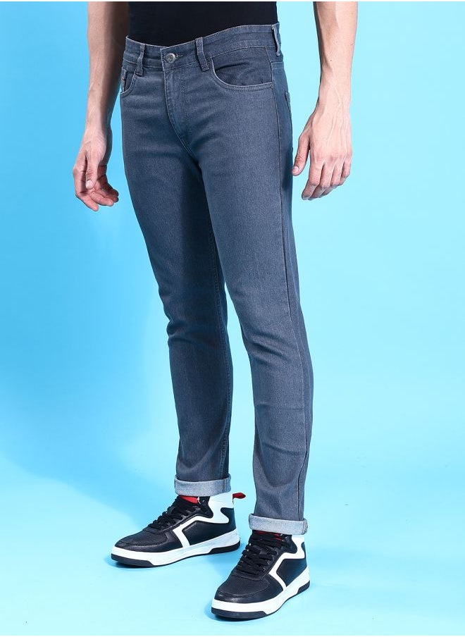 The Indian Garage Co - Men Slim Fit Solid Mid-Rise Jeans - Image 1