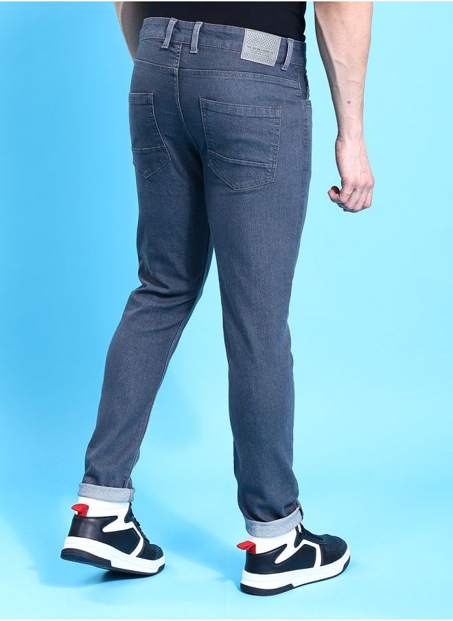 The Indian Garage Co - Men Slim Fit Solid Mid-Rise Jeans - Image 1