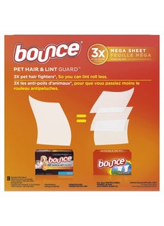 Bounce Pet Hair and Lint Guard Mega Fabric Softener Dryer Sheets with 3X Pet Hair Fighters, Fresh Scent, 180 Count (Packaging May Very)  - Image 3
