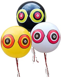 SYOSI 3 Pcs Bird Balloons, Reflective Eyes Balloon Bird Repellent, Keep Birds Away Garden, Highly Effective, Easy to Use, Crops, Windows, Boats, Cars and Pools, Wildlife Friendly  - Image 1