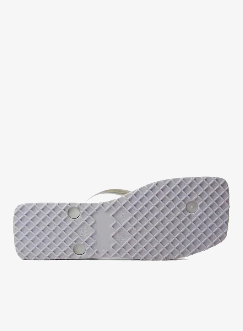Voices White-Limão-White Slim Sicília Women'S Flip Flops With Square Shape Printed Sole - White for Women | Best Price UAE