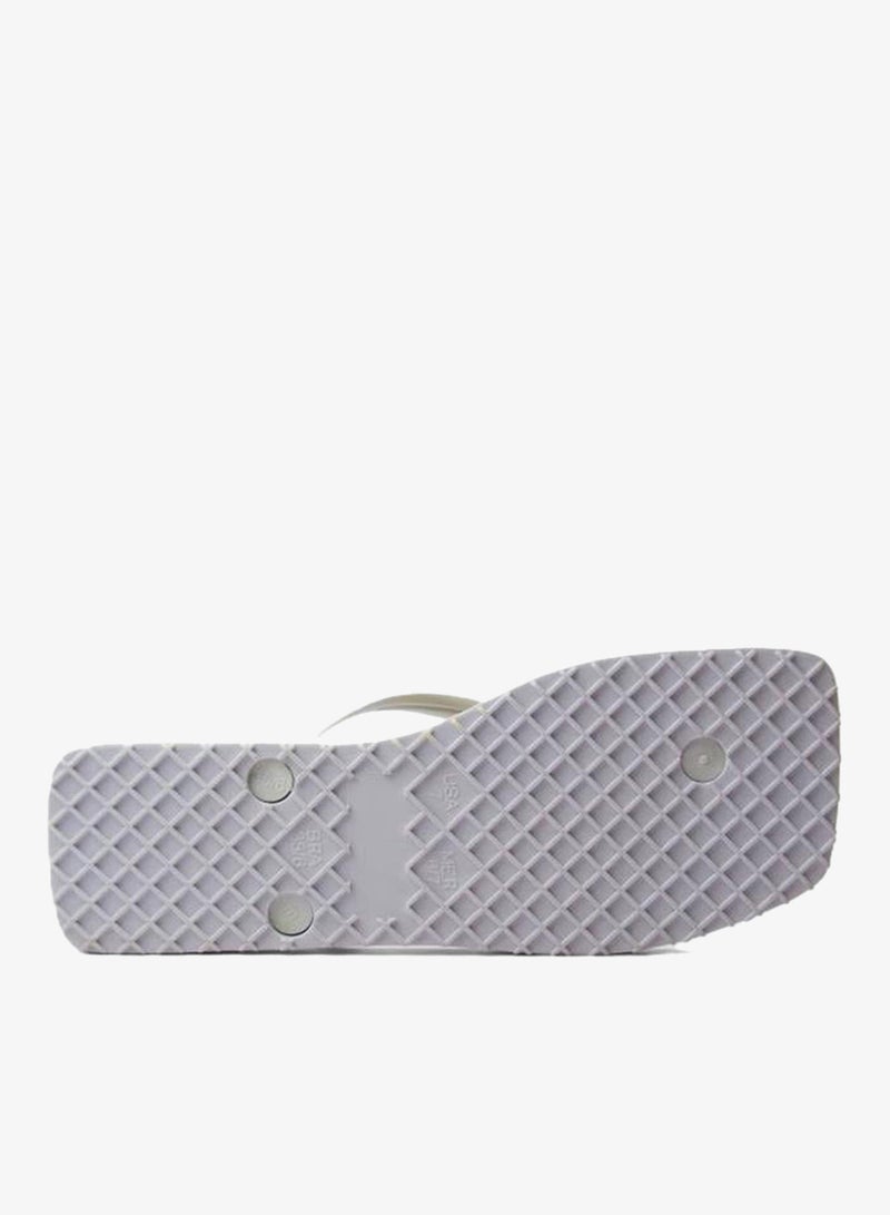 Voices Slim Sicília Women'S Flip Flops With Square Shape Printed Sole - White - Image 5
