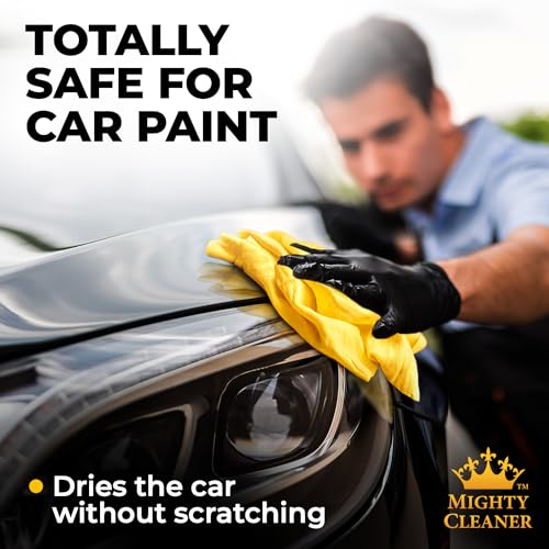 Mighty Cleaner Premium 2pk Mini +1 Free Shammy Cloth for Car Drying - 17”x13” - Super Absorbent Chamois Towel for Car - Scratch-Free, Reusable & Soft - Image 3