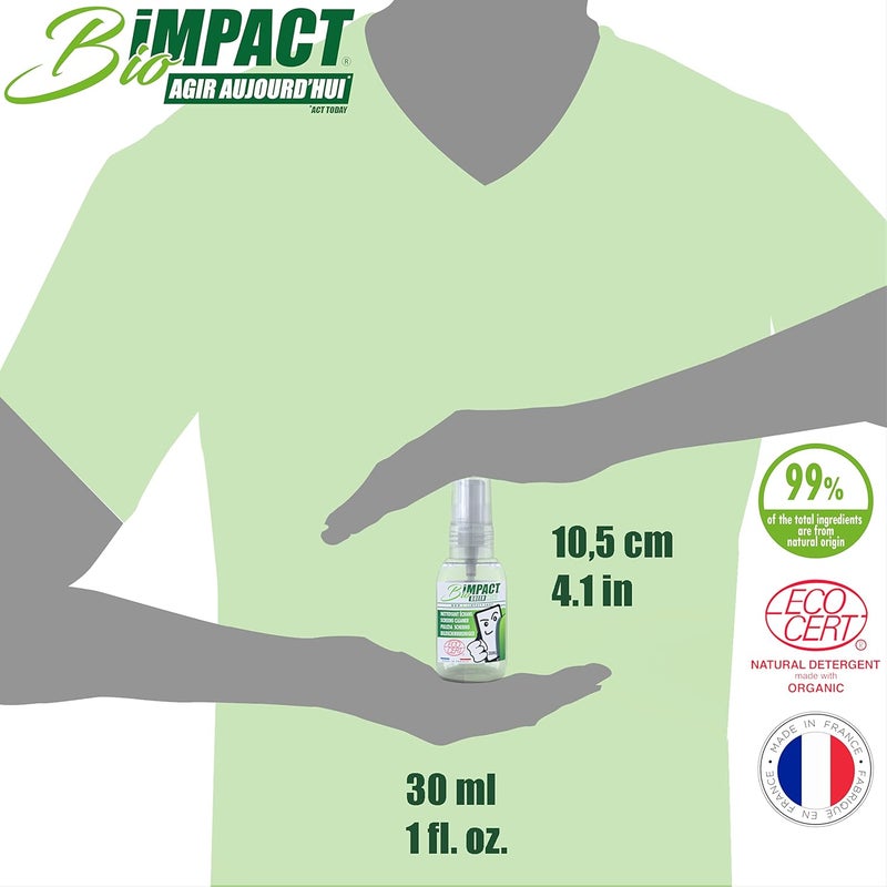 BioImpact Smartphone and glasses screen cleaner - 30ml - Natural - ecologically certified by ECOCERT - Image 3