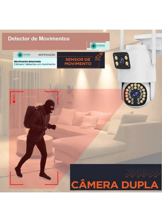 JORTAN JT-9690 Wi-Fi camera with 2 lenses, Full HD 2MPX, PTZ, 20 LEDs, 12 Infrared - Image 4