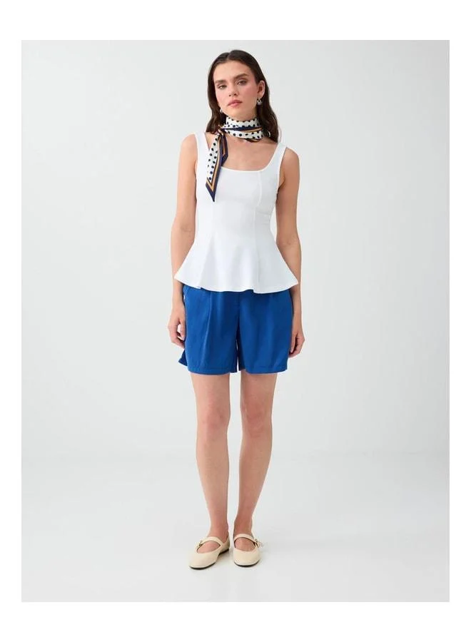 Jimmy Key Cobalt Straight Cut Woven Shorts.