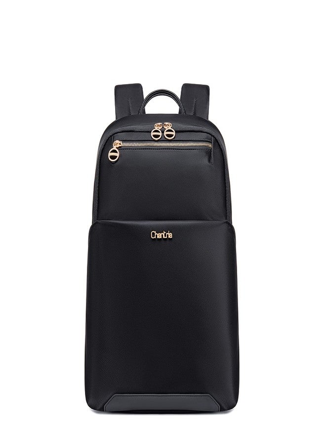Chantria Laptop Backpack for Women 14-inch Work Office Backpack 15L Capacity Laptop Bag College Bag Water-repellent Casual Backpack for Travel (Black) - Image 1