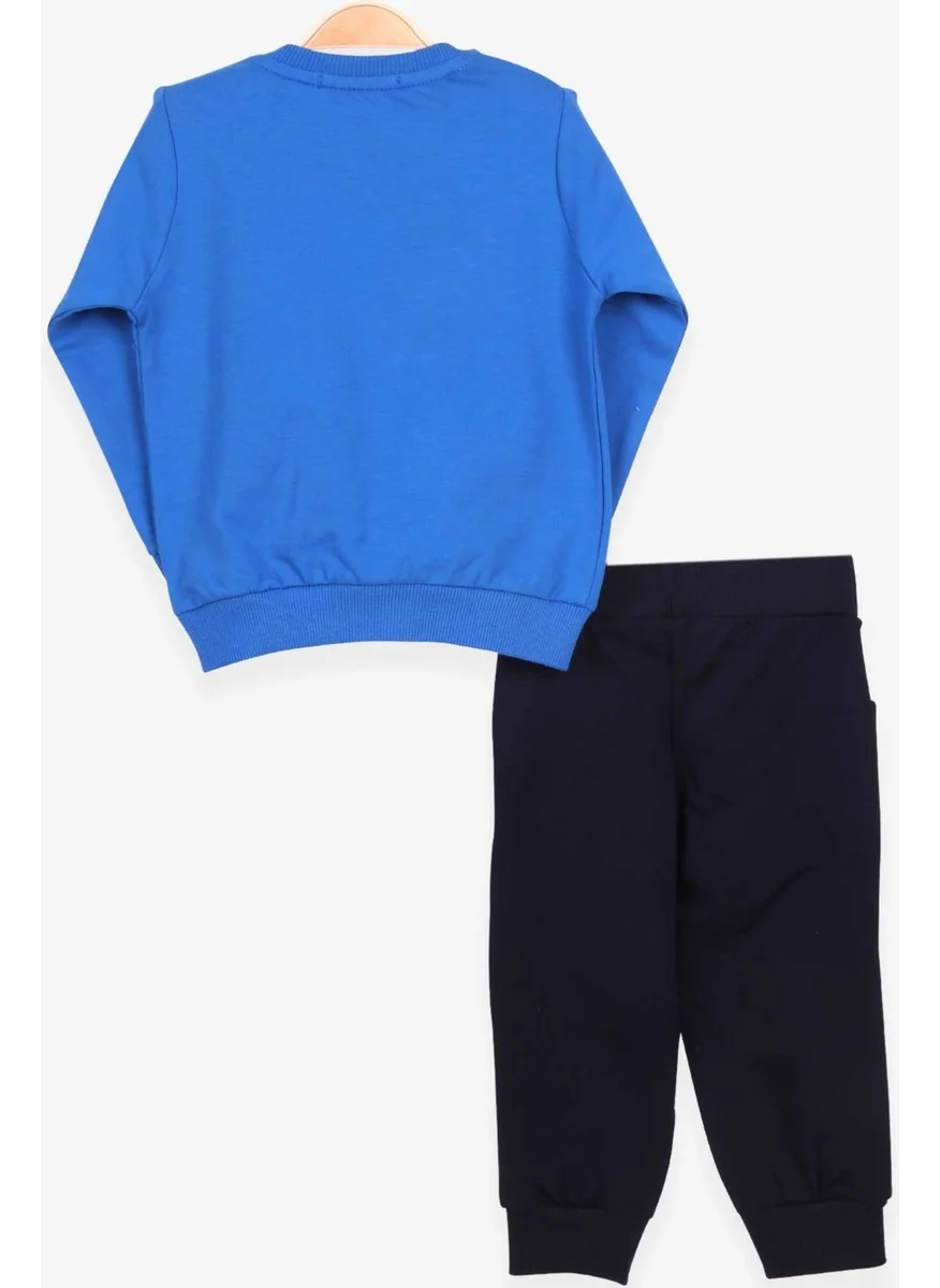 Breeze Baby Boy Tracksuit Set Printed Saxe Blue (9 Months-3 Years)