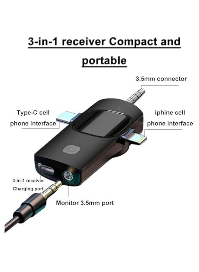 general Mini Microphone,Wireless Lavalier Lapel Microphone for iphone Android Camera Plug-Play，Professional Noise Reduction Recording Clip Mic for Creator Interview YouTube Interview TikTok Vlog - Image 2