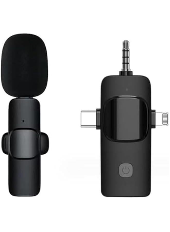 general Mini Microphone,Wireless Lavalier Lapel Microphone for iphone Android Camera Plug-Play，Professional Noise Reduction Recording Clip Mic for Creator Interview YouTube Interview TikTok Vlog - Image 1
