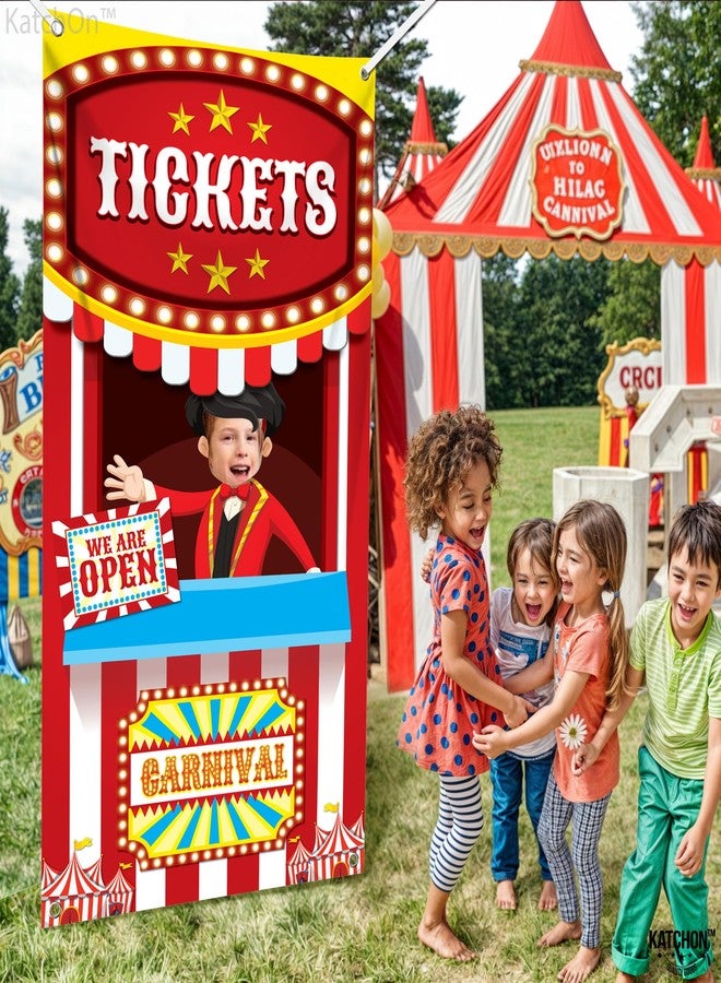 KatchOn, Carnival Ticket Booth Stand Banner - 72x36 Inch | Carnival Theme Party Decorations | Carnival Decorations for Carnival Games Event | Carnival Photo Booth Backdrop for Circus Decorations - Image 5