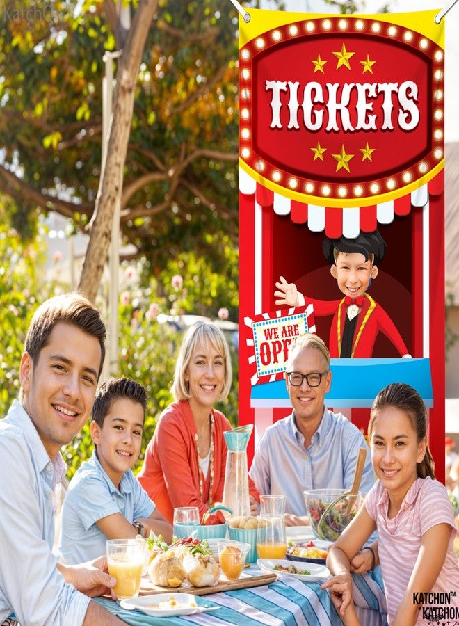 KatchOn, Carnival Ticket Booth Stand Banner - 72x36 Inch | Carnival Theme Party Decorations | Carnival Decorations for Carnival Games Event | Carnival Photo Booth Backdrop for Circus Decorations - Image 4