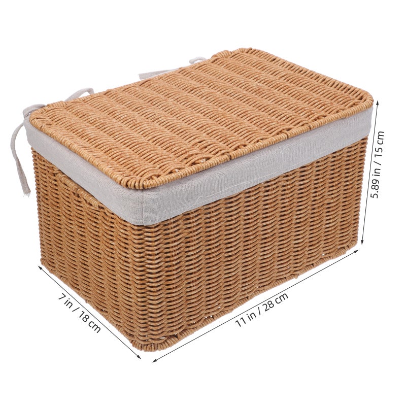 📦 سلة مجلات من الخوص تصميم أنيق مع غطاء متعددة الاستخدامات - Image 3