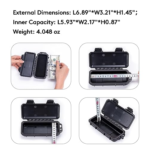 RovyVon RX10 EDC Tool Case Box, Small Organizer Storage to Protect Gears Gadgets, 1PCS, 6.89" x 3.21" x 1.45" (Black) - Image 3