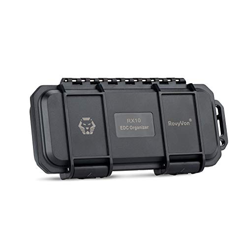 RovyVon RX10 EDC Tool Case Box, Small Organizer Storage to Protect Gears Gadgets, 1PCS, 6.89" x 3.21" x 1.45" (Black) - Image 1