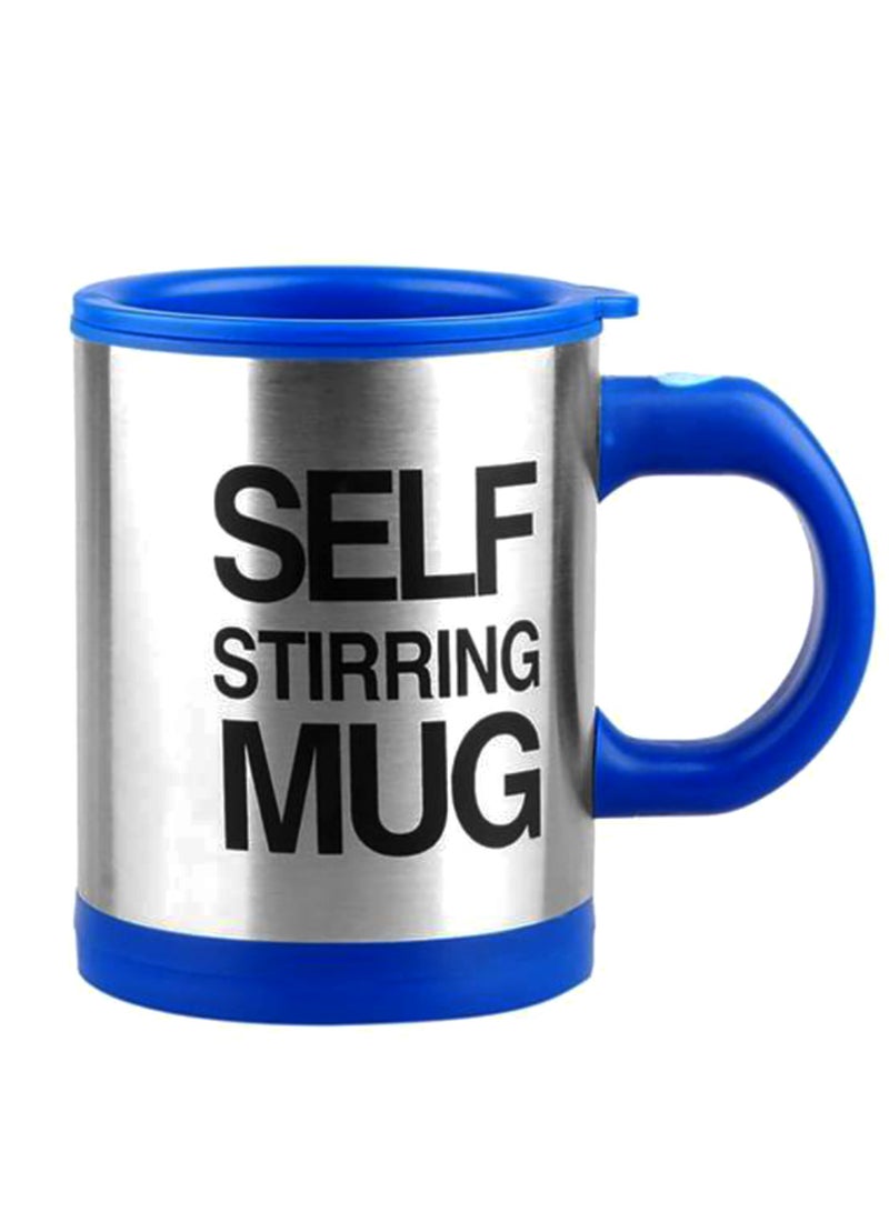 Self-stirring mug automatically stirs drinks with the touch of a button. The high-quality mug material maintains the temperature of your beverage, whether hot or cold. Ideal for quickly and effortlessly mixing coffee, tea, milk, or even smoothies blue  colour - Image 1