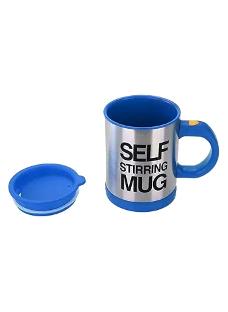 Self-stirring mug automatically stirs drinks with the touch of a button. The high-quality mug material maintains the temperature of your beverage, whether hot or cold. Ideal for quickly and effortlessly mixing coffee, tea, milk, or even smoothies blue  colour - Image 4