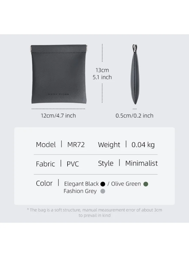 Mark Ryden  Mark Ryden MR72 Light Line Wallet Minimalist Slim Card Organizer Splash Proof PVC Magnetic One Hand Closure Lightweight Pocket Wallet for Daily Use  | Best Price UAE
