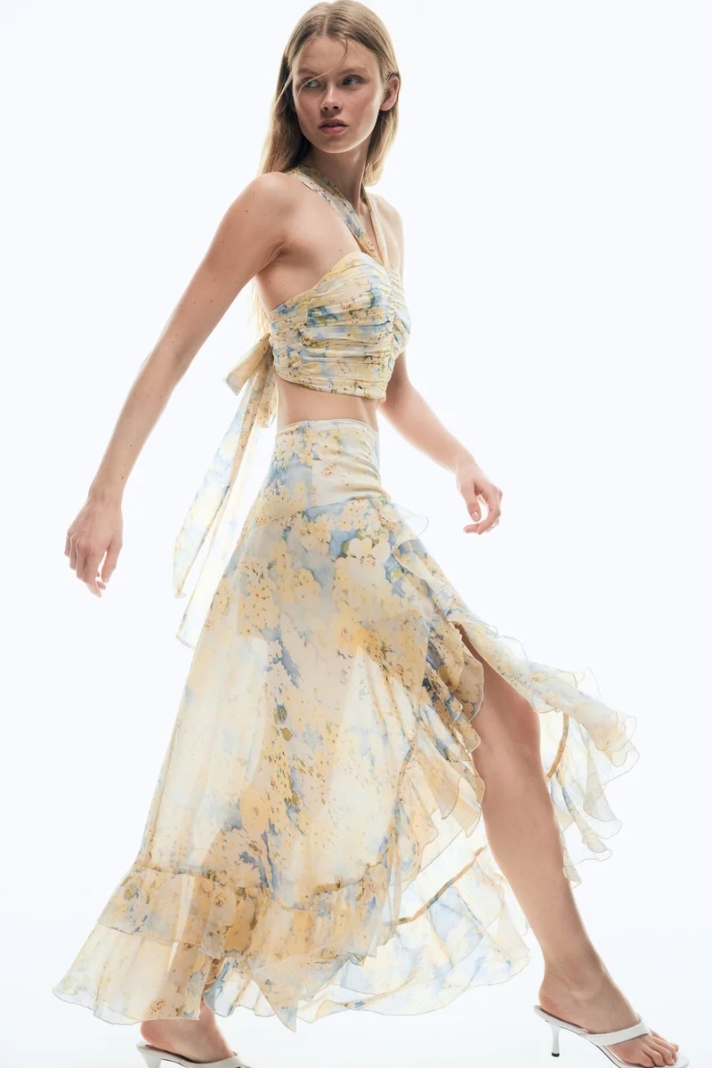 H&M Flounce-trimmed skirt