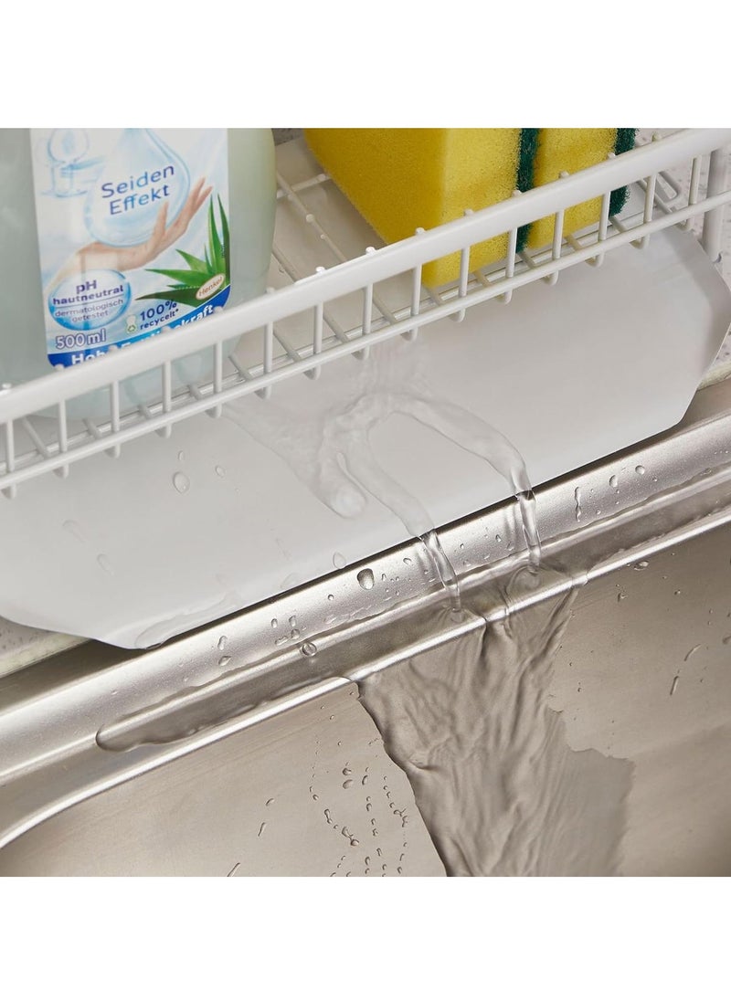 TYCOM Kitchen Sink Caddy Sponge Holder with Dishcloth Drying Rack Kitchen Rag Stand Sponge Brush Soap Dish Dishcloth Rack Sink Storage Organizer for Kitchen Countertop Black.  - Image 3