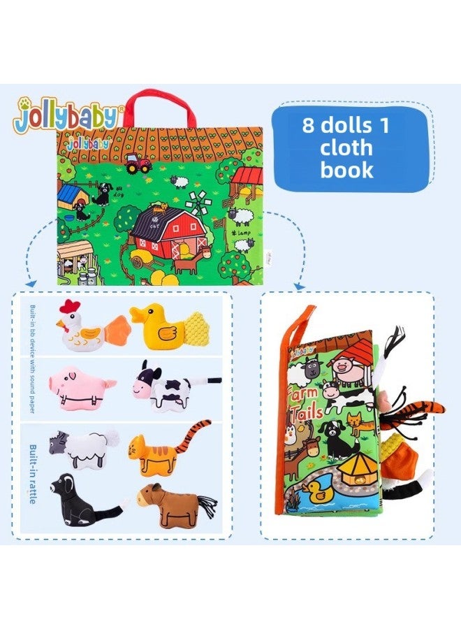 Jollybaby Newborn Baby Grasp Training Scene Three-dimensional Cloth Book Game Blanket Baby Early Education Educational Toys-Color:Red Panda Pendant-brown  - Image 4