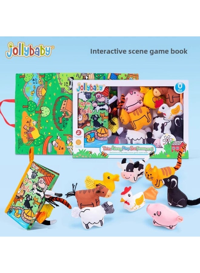 Jollybaby Newborn Baby Grasp Training Scene Three-dimensional Cloth Book Game Blanket Baby Early Education Educational Toys-Color:Red Panda Pendant-brown  - Image 3