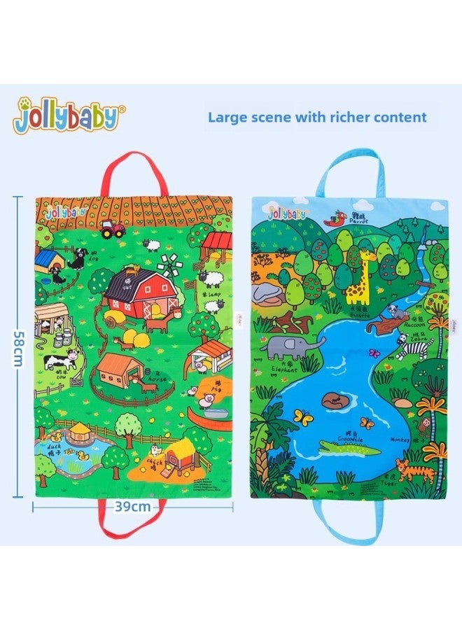 Jollybaby Newborn Baby Grasp Training Scene Three-dimensional Cloth Book Game Blanket Baby Early Education Educational Toys-Color:Red Panda Pendant-brown  - Image 5