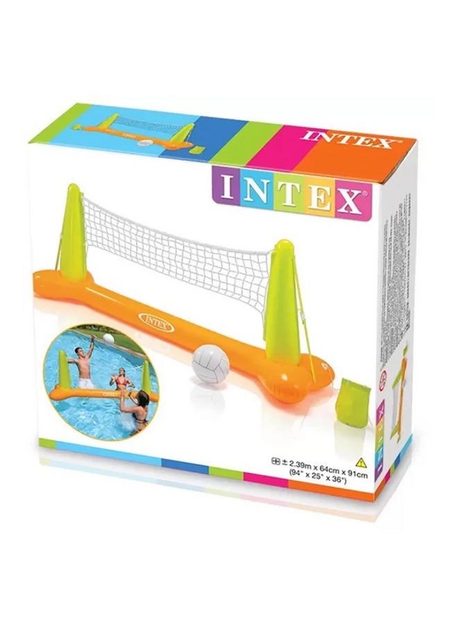 Intex Inflatable Water Pool Volleyball Set Orange and Green - Image 2