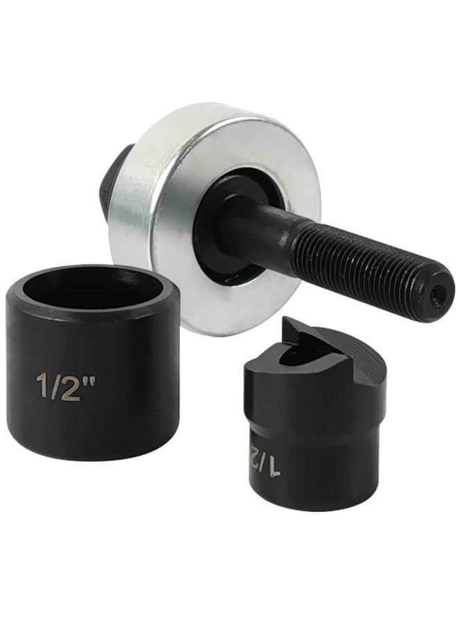 AMZCNC 1/2" Conduit Hole Size Knockout Punch Unit with Manual Draw Stud - (0.86" - Actual Hole Size) - Image 1