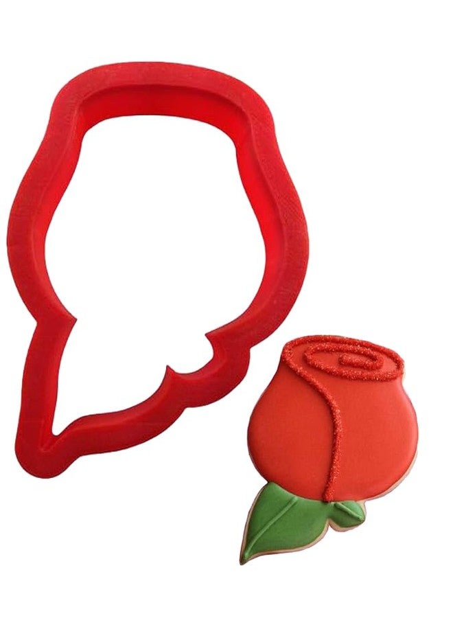 CookieCutter.com Red Rose Cookie Cutter 3.5 Inch - Hand Made in the USA - Image 1